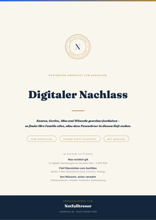 Titelseite: Digitaler Nachlass