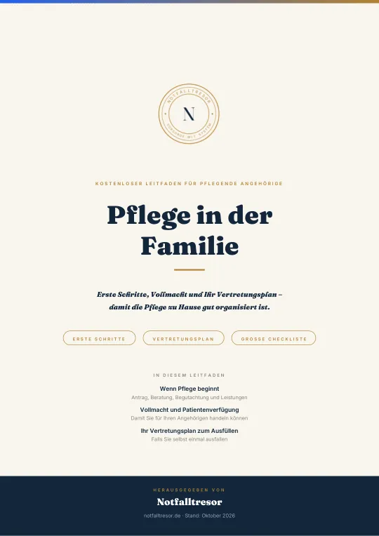 Titelseite: Pflege in der Familie