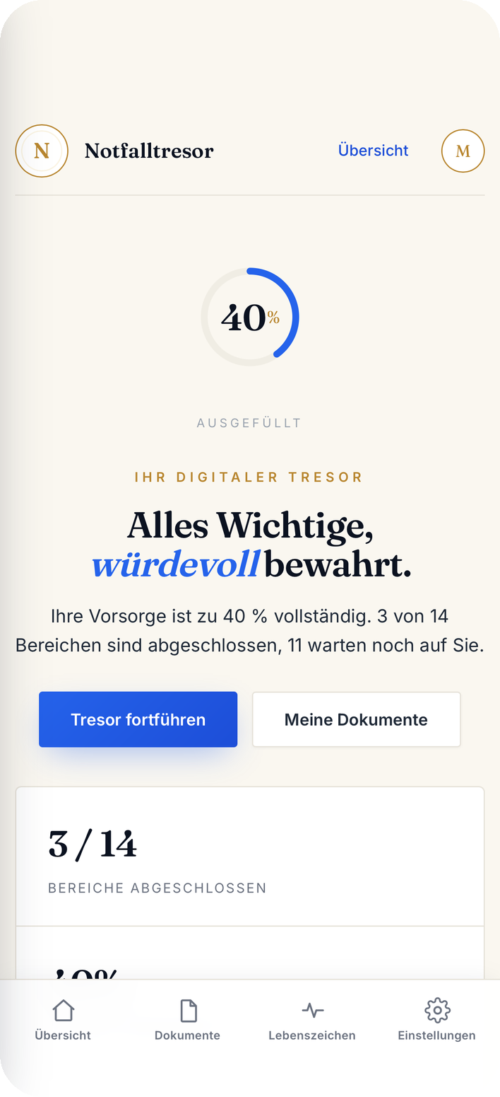 Bestattungswünsche digital festhalten auf dem Smartphone